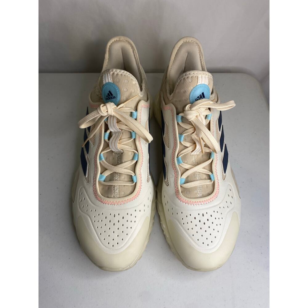 Mens Adidas Web Boost Running Shoes Sneakers Off White Blue Athletic Size 11 - Picture 2 of 16